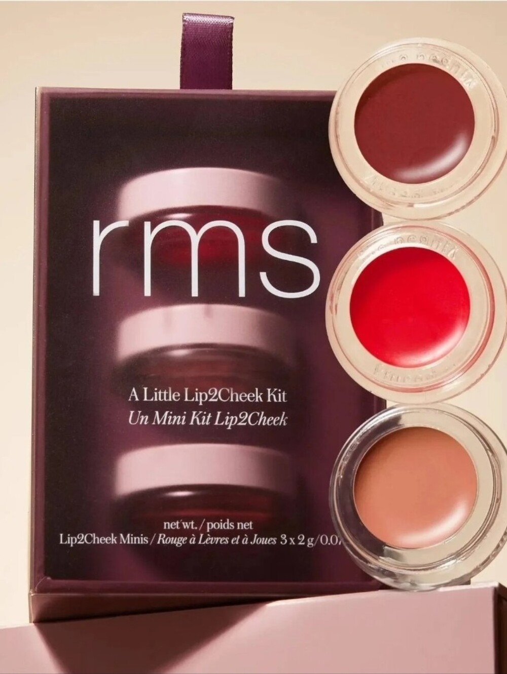 RMS Beauty - A Little Lip2Cheek Kit - 3 x Lip2Cheek Minis (2 g each) - NWT